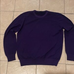 Giorgio Armani Men's Deep Purple Crewneck Cashmere Sweater